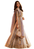 Lehenga de mariée Mauve et doré pour mariage indien