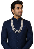 Mala indien homme Kiran porté sur sherwani bleu marine