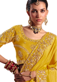 Sari Indien Jaune Soleil - Sitara - Narkis Fashion