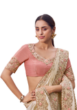 Sari Sitara - Beige rosé - Narkis Fashion
