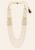 Mala homme Kiran plusieurs rangs de perles ivoire