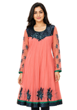 Salwar Anarkali Heera corail bleu marine taille 40