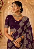 Beautiful trendy yellow orange Leena saree
