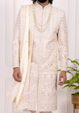 col mao sherwani Jehangir – broderie artisanale indienne ton sur ton