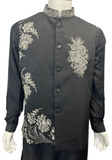 Gilet kurta homme noir Zayan - Narkis Fashion