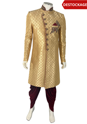 Tarun Blue Velvet Sherwani