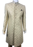 Sherwani mariage beige doré Ranbir