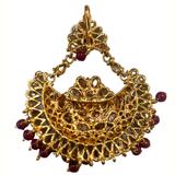 Golden Red Wedding Head Jewel