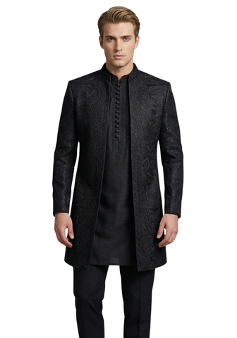 Sherwani Designer Noir Farhan - Tailesl 40 & 44
