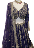 Lehenga Iraya – Prune brodé