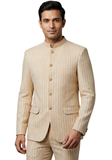 Costume homme Rivan en lin beige avec col officier pour mariage