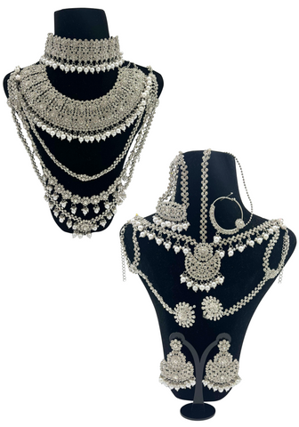 Parure Mariée argenté Noorjahan 10 pcs