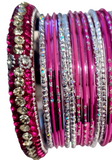 Bracelets Selena Rose Fuchsia & Argent