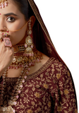 Rachana burgundy bridal lehenga