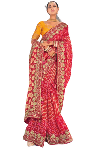 Sari mariage rouge Madhumita