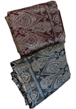 Sari Padmini avec châle - Vert et Prune