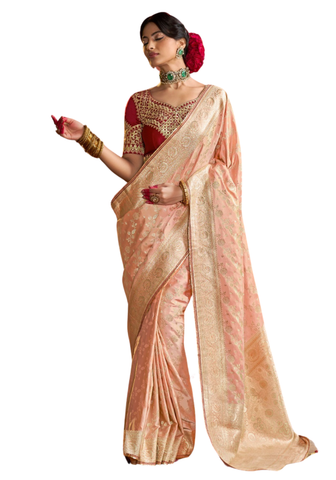 Sari traditionnel Saumon Akirah