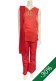 Beena Red Tunic Set - Size 36