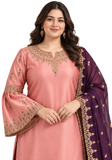 Pakistani Pink and Purple Roukaya Salwar
