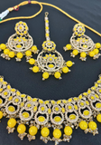 Parure Indienne Jaune Nahina – Bijoux Haldi Mariage Indien