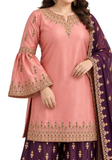 Pakistani Pink and Purple Roukaya Salwar