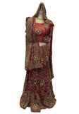 Tenue de mariée indienne artisanale rouge