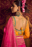 Sneha burgundy Banarasi silk saree