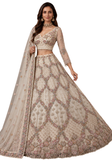 Lehenga Zaya – Ivoire Beige Brodé