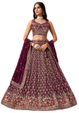 Lehenga Ramya bordeaux – ensemble femme cérémonie