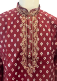 Kurta homme Ayaan bordeaux