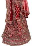 Beau lehenga mariage rouge Manisha