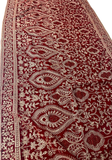 Châle Banarasi en Velours Rouge - Narkis Fashion
