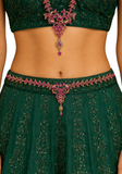 Sridevi Wedding Set - Green and Golden White - 8 pieces
