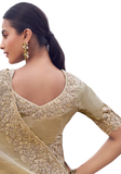 Sari Siraj – Élégance Beige Mariée - Narkis Fashion