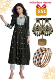 Coffret Salwar Noir & blanc – Indianbox Hasina