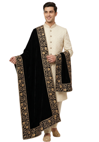 Magnifique châle velours noir - Narkis Fashion