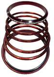 Bracelets Nirali rouge – lot de 6 bangles indiens ornés de strass argentés et paillettes rouges scintillantes.