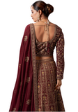 Rachana burgundy bridal lehenga