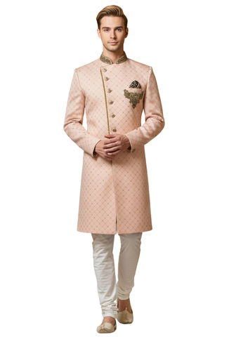 Tarun Blue Velvet Sherwani