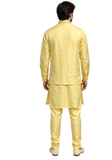 Ensemble homme Haldi Zayan jaune et argenté 3 pièces