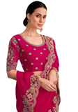 Sari Samaira – Fuschia Brodé - Narkis Fashion