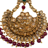 Golden Red Wedding Head Jewel