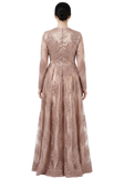 robe soirée indienne satin brodé