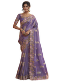 Elegant sari Indien lavande Neela