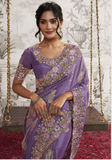Elegant sari Indien lavande Neela