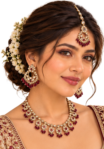 Parure Indienne Kajol – Bordeaux