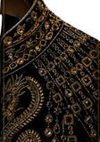 sherwani dragon couture homme velours noir