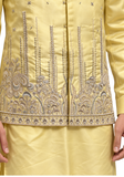 Ensemble homme Haldi Zayan jaune et argenté 3 pièces