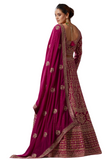 Rachana burgundy bridal lehenga