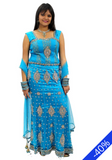 Saabira blue bridal lehenga - Size 42